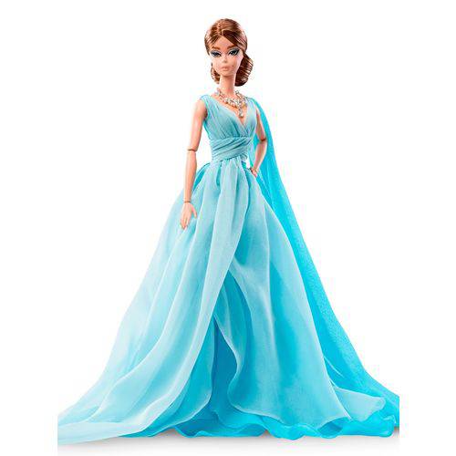 Boneca Barbie Collector Silkstone Blue Chiffon Ball Gown - Mattel