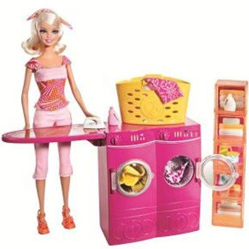 Boneca Barbie com Comodos da Casa - Lavanderia