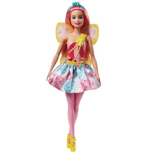 Boneca Barbie - Dreamtopia - Fada - Meia Rosa - Mattel