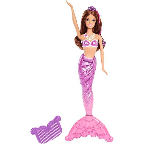 Boneca Barbie e a Sereia das Pérolas Amiga Sereia Roxa BDB48 - Mattel