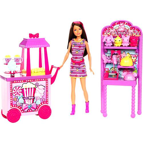 Boneca Barbie Family Irmãs no Parque Pipocas e Recordações da Feira X9058/X9059 Mattel