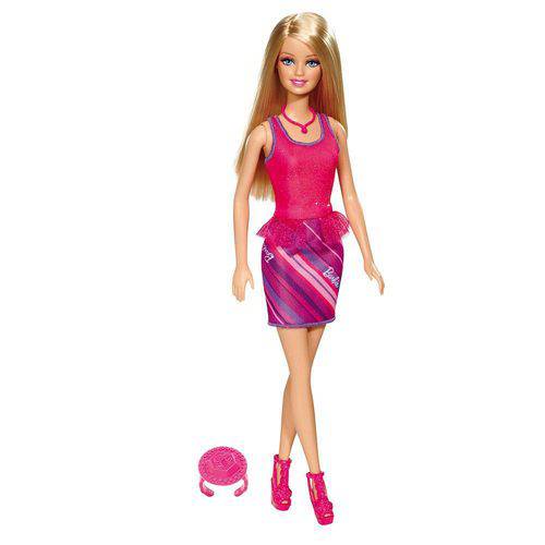 Boneca Barbie - Fashion And Beauty com Anel - Vestido Rosa e Roxo - Mattel