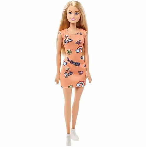 Boneca Barbie - Fashion And Beauty - Vestido Laranja - Mattel