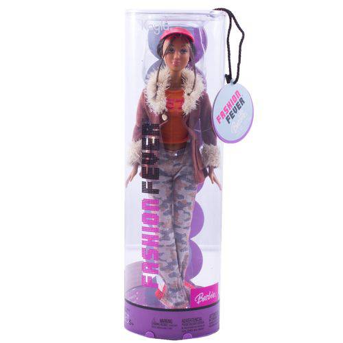 Boneca Barbie Fashion Fever Kayla Jaqueta Marrom - Mattel