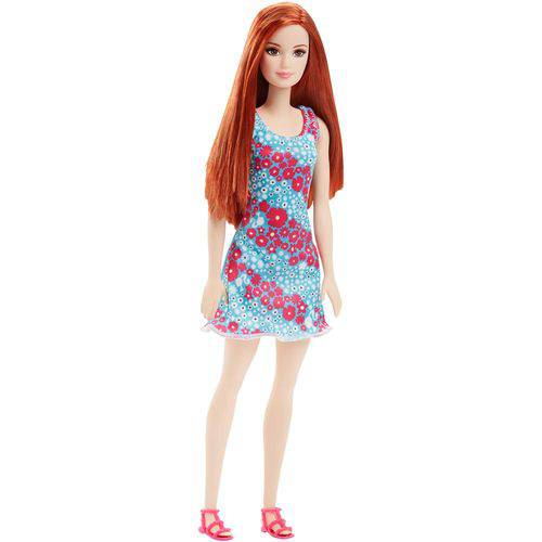 Boneca Barbie Fashion Ruiva Vestido Azul - Mattel