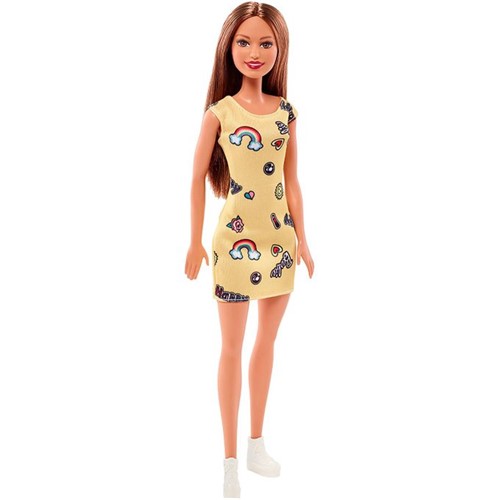 Boneca Barbie Fashion Vestido Amarelo Fjf17 - MATTEL