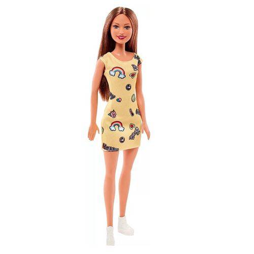 Boneca Barbie Fashion Vestido Amarelo - T7439 - Mattel