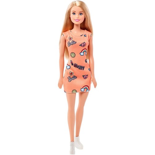 Boneca Barbie Fashion Vestido Laranja Fjf14 - MATTEL