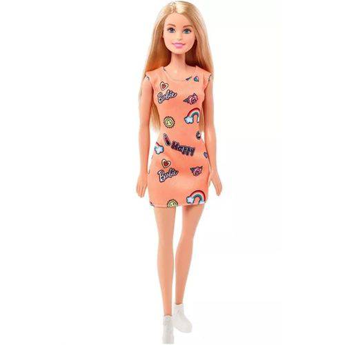 Boneca Barbie Fashion Vestido Laranja - T7439 - Mattel