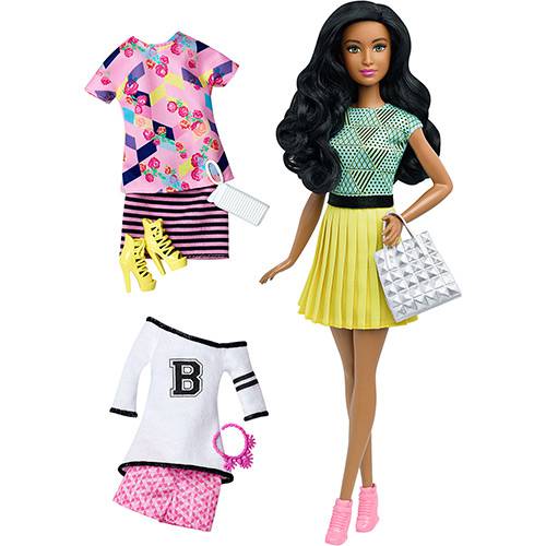Boneca Barbie Fashionistas com Acessório Fashions 34 B Fabulous DTD96/DTD97 - Mattel