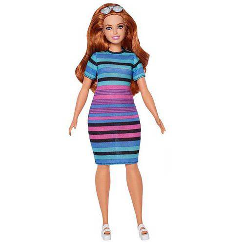 Boneca Barbie Fashionistas Happy Hued Doll & Fashions – Curvy FJF67 - Mattel