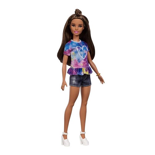 Boneca Barbie Fashionistas - Short Jeans e Blusa de Babados Fyb31 - MATTEL
