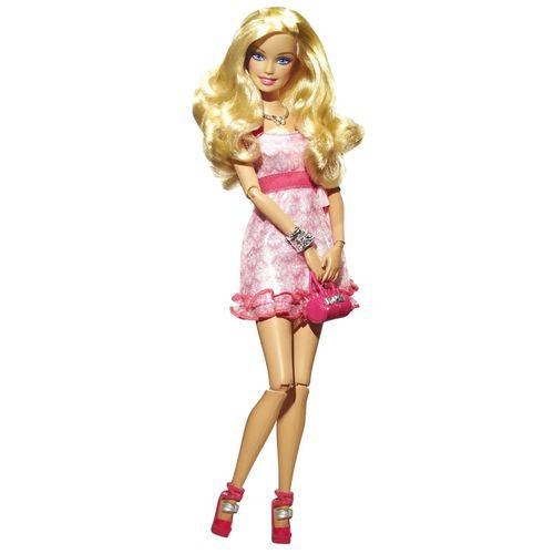 Boneca Barbie Fashionistas Vestido Rosa Laço - Mattel