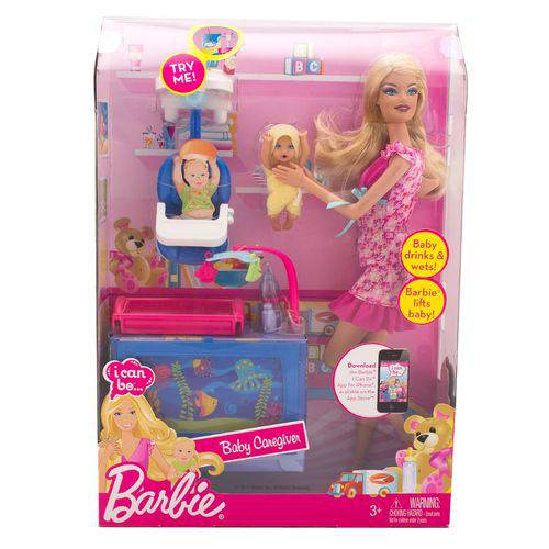 Boneca Barbie I Can Be Baby Caregiver (babá) - Mattel