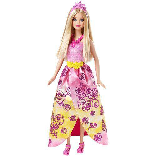 Boneca Barbie - Mix e Match Princesas - Vestdido Rosa - Mattel