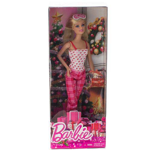 Boneca Barbie Natal de Pijama - Mattel