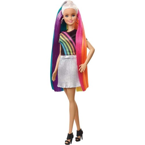 Boneca Barbie - Penteados de Arco-Íris Fxn96 - MATTEL