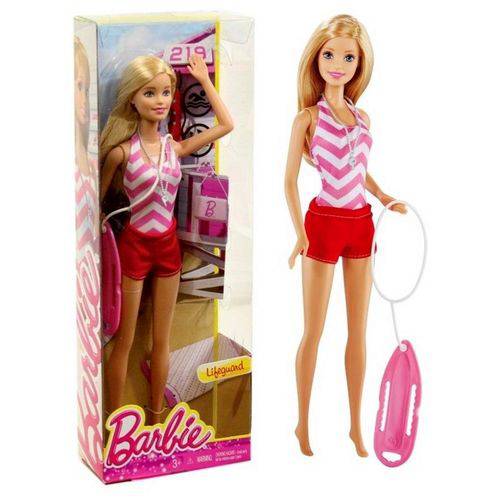 Boneca Barbie Profissões Quer Ser Salva Vidas - Mattel
