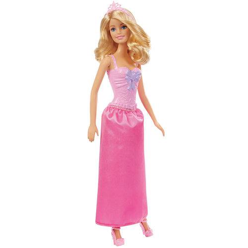 Boneca Barbie - Reinos Mágicos - Baile de Princesas - Vestido Rosa com Brilhantes - Mattel