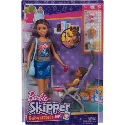 Boneca Barbie Skipper Babysister - Carrinho de Bebê FHY97 - Mattel