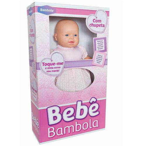 Boneca Bebê Bambola com Chupeta 503 - Roma