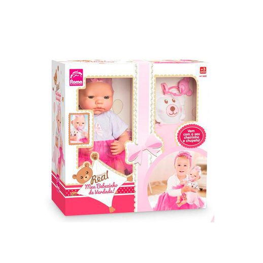 Boneca Bebezinho Real Primeiros Cuidados Menina - Roma