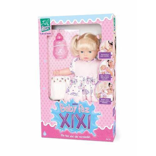 Boneca C/ Mecanismo Mini Baby Faz Xixi 35cm. Super Toys Ref. 217