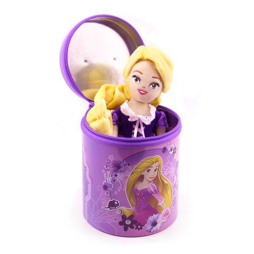 Boneca Chaveiro Rapunzel 23cm na Lata Princesas - Disney