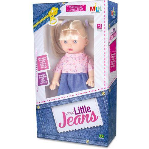 Boneca Coleção Little Jeans Loira - Milk