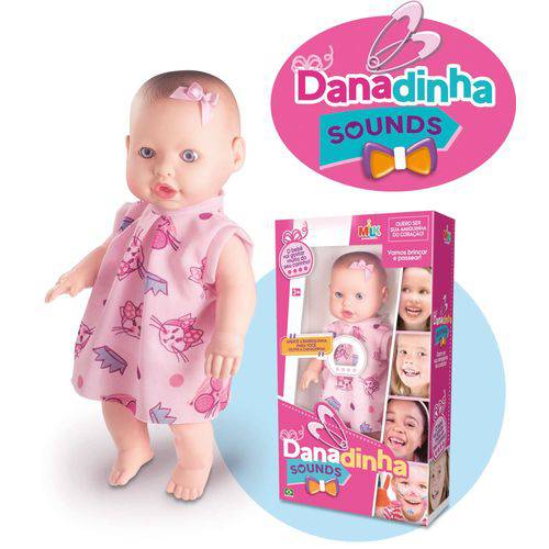 Boneca Danadinha Sounds 34Cm. Milk