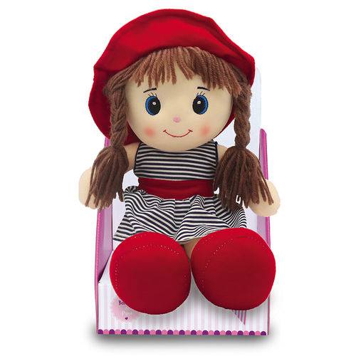 Boneca de Pano 40cm - Vermelha - Unik Toys