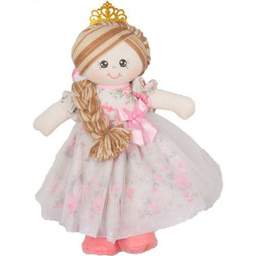 Boneca de Pano Princesa Helena para Menina - Rosa - Mury Baby - G