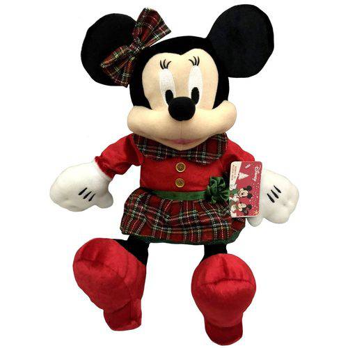 Boneca de Pelúcia Grande Minnie Mouse Natal 46cm - Disney