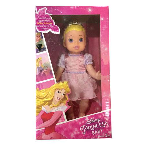 Boneca Disney Princesa Baby 30cm Aurora Vinil Mimo 6425