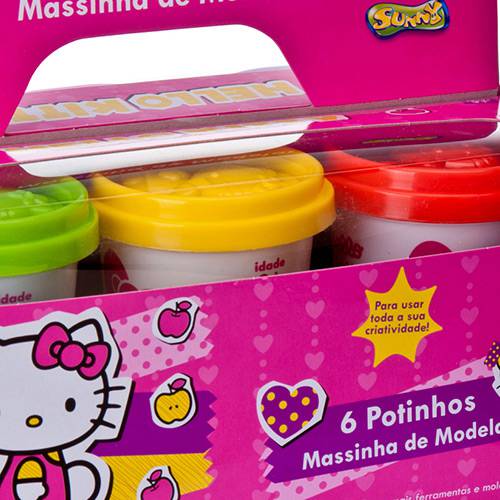 Boneca Hello Kitty com 6 Potes Grande de Massinha - Sunny