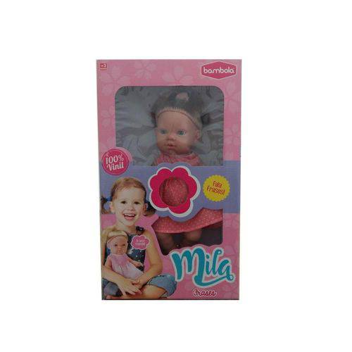 Boneca Mila Frases Vinil Bambola