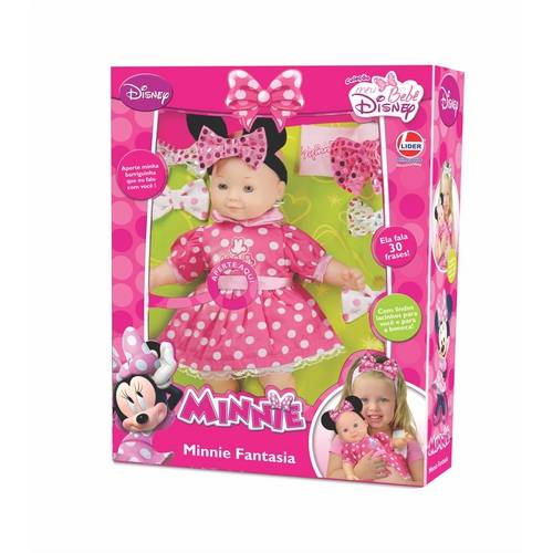Boneca Minnie Fantasia com 30 Frases 2758 - Líder Brinquedos