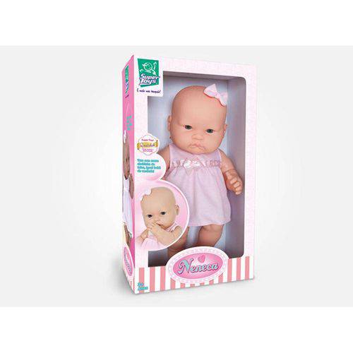 Boneca Neneca Branca com Vestido Pink 283 Super Toys