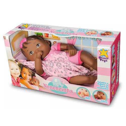 Boneca Nenenzinha Negra Diver Toys