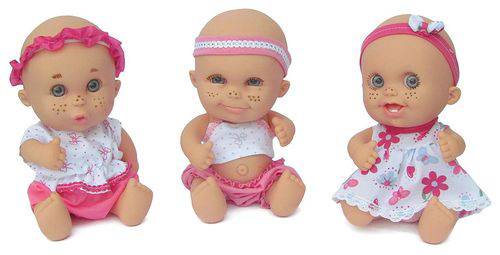 Boneca Pequena Trigêmeas Babies Expressões Sortido Bee Toys