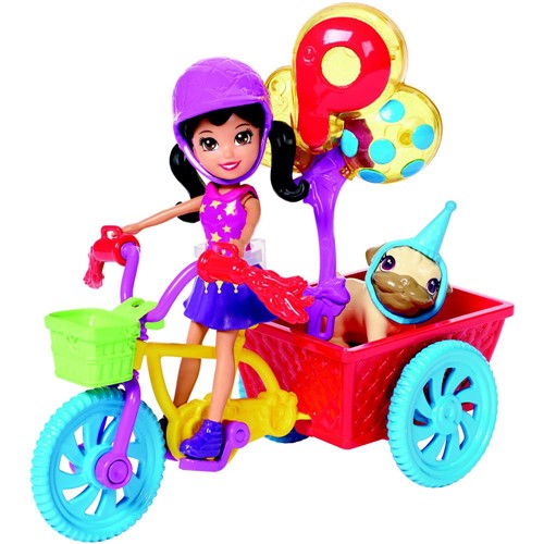 Boneca - Polly Pocket - Bicicleta Aventura Pet
