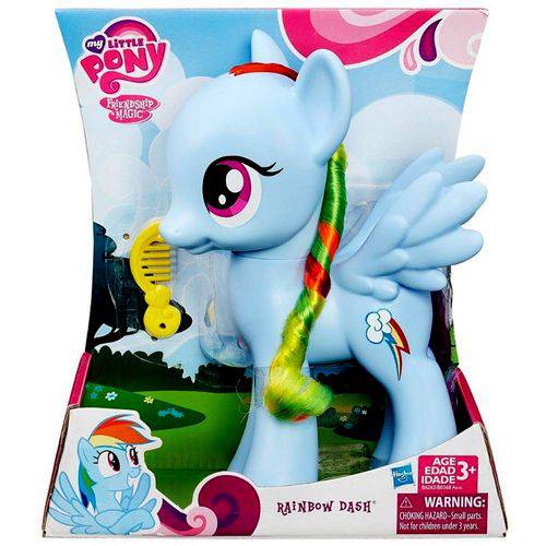 Boneca Pônei Rainbow Dash 20cm Azul My Little Pony - Hasbro