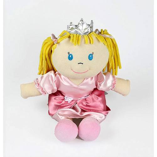 Boneca Princesa Laura Plush e Cetim Rosa - Zip Toys