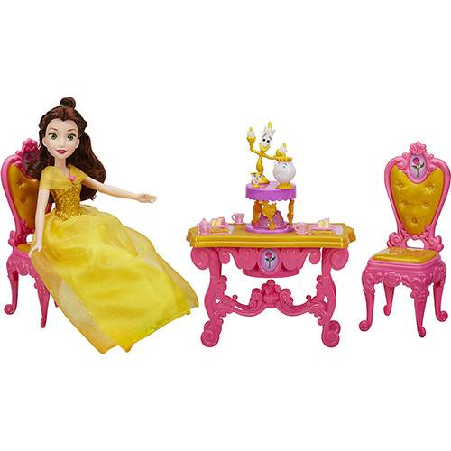 Boneca Princesas Disney Cenário da Bela a Bela e a Fera - Hasbro