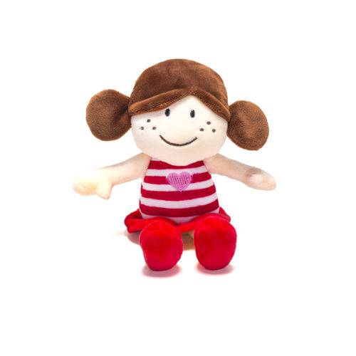 Boneca Vermelha de Pelúcia - Chocalho Infantil - Unik Toys