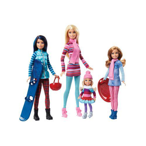 Bonecas Barbie e Irmãs Inverno Pink Passport Giftset - Mattel