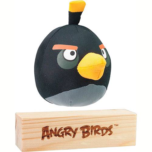 Boneco Angry Birds Add Ons Black Bird - Gibi Brinquedos