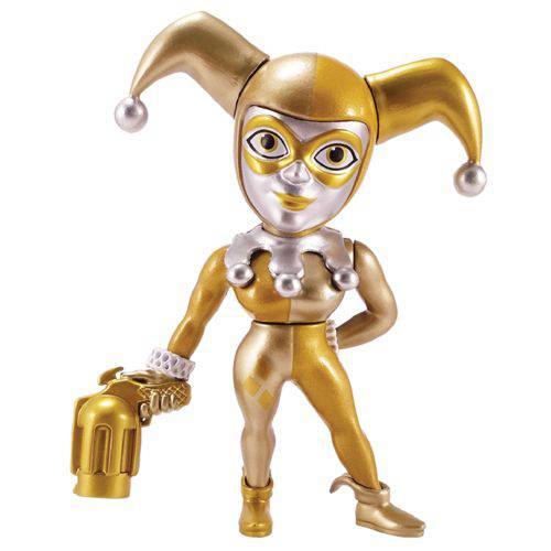 Boneco Arlequina Dourada Dc Comics 10 Cm Metals Die Cast Jada Toys
