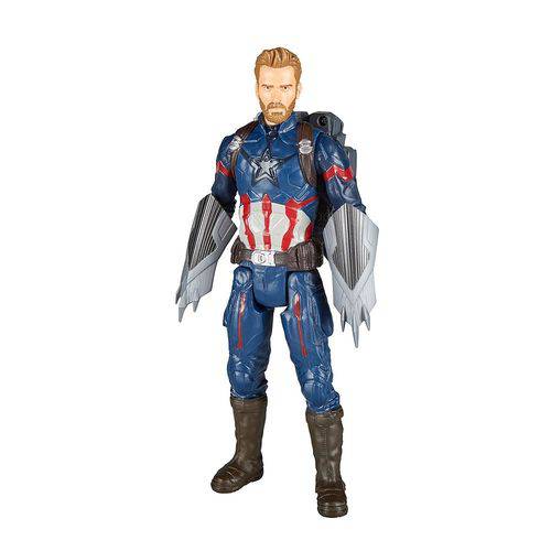 Boneco Captain America Power Fx Marvel Titan Hero Series - Hasbro