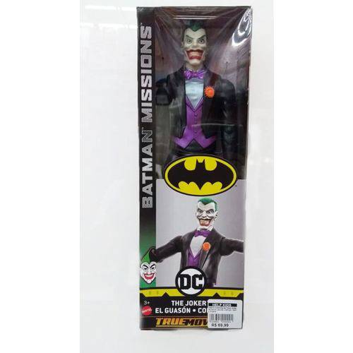 Boneco Coringa Batman Missions 30cm Liga da Justiça - Mattel Fvm73